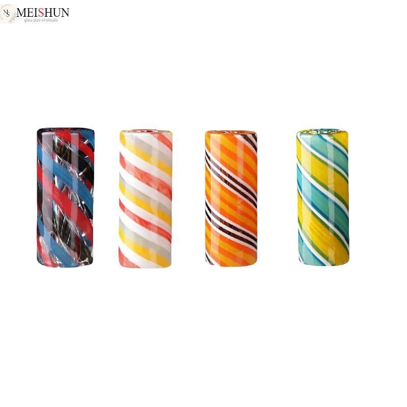 Wholesale Colorful Twisted Stripes Glass Joint Tips