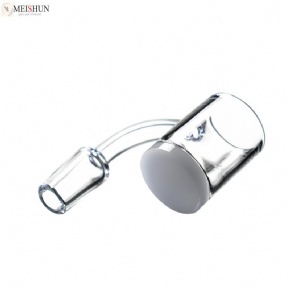 Wholesale  90° Male  Flat Mouth White Bottom Opaque Quartz Banger