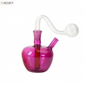 Wholesale Mini Apple Shape Glass Oil Burner Water Bubbler Bong