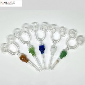 Wholesale Multi-use Skull Design Glass Oil Burner With Dual Bowls
