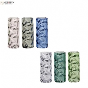 Custom Triangular Spiral Reusable Water Ripple Glass Tips for Joints