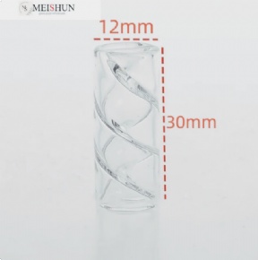 Wholesale 12mm spiral reusable glass cane mouth, cigarette filter, smoking tool mouth