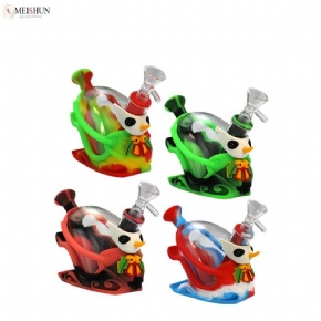 Wholesale Mini Christmas Sledge Silicone Water Pipe