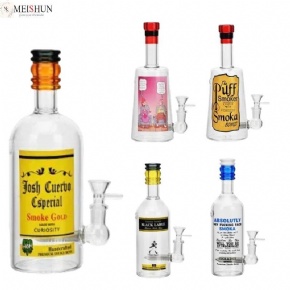 Wholesale 9 Inches Unique Liquor Bottle Water Bong